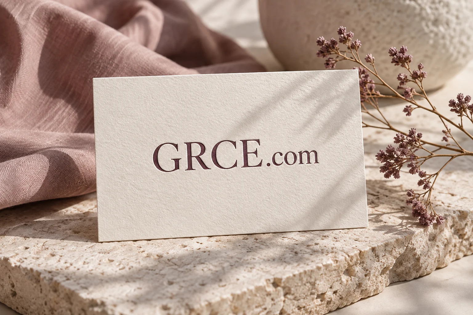 GRCE.com identity study on printed stationery